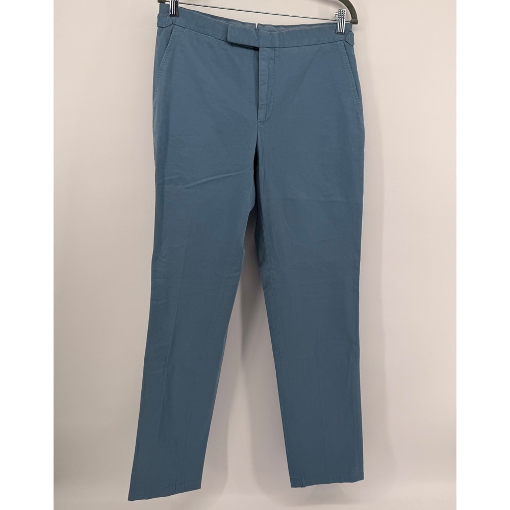 Polo Ralph Lauren Pants Mens 32x33 Blue Chino Trousers Slim Side tab Adjuster